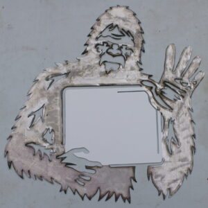 Bigfoot holding a sign